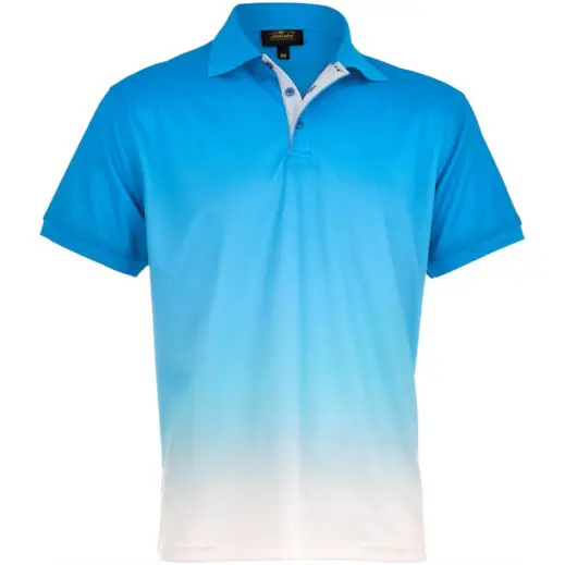 Mens Dakota Golf Shirt Aqua Front